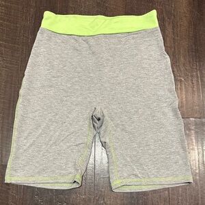 Gray and Green Women's Leggings